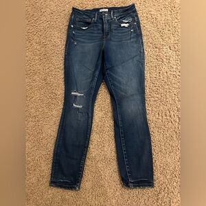 Good American cropped Women's Blue Distressed Jeans